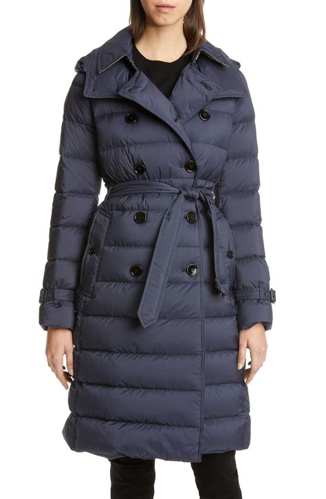 burberry double breasted puffer medium|Burberry puffer coat women's.